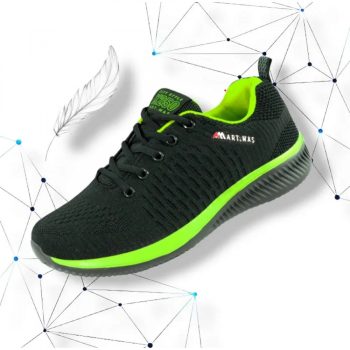 Szabadidős könnyű sportcipő, FEKETE-FLUO, 36-46-ig - munkavédelmi cipő - Tartex webáruház munkavédelmi kesztyűk
