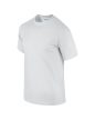 Gildan Ultra Cotton Adult T-Shirt, FEHÉR rövid ujjú, kerek nyakú póló, 100% pamut, 200 gr, 3-5XL-ig - férfi, unisex rövid ujjú póló - Tartex munkaruházat
