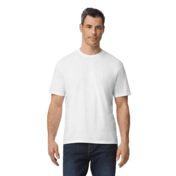 Gildan Light Cotton Adult T-Shirt, FEHÉR rövid ujjú, kerek nyakú póló, 100% pamut, 3XL-es - férfi, unisex rövid ujjú póló - Tartex munkaruházat