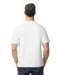 Gildan Light Cotton Adult T-Shirt, FEHÉR rövid ujjú, kerek nyakú póló, 100% pamut, 3XL-es - férfi, unisex rövid ujjú póló - Tartex munkaruházat