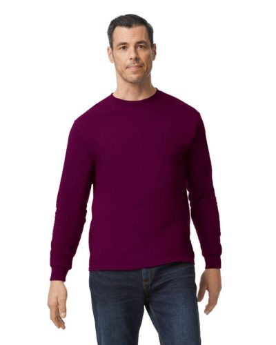 Gildan Heavy Cotton, Színes hosszú ujjú, kerek nyakú póló, 100% pamut, 185 gr, S-3XL-ig