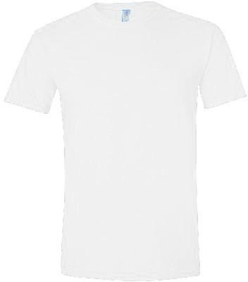 Gildan Softstyle Mens Ring Spun T-Shirt, FEHÉR rövid ujjú, kerek nyakú póló, 100% pamut, 144 gr, 3-5XL-ig