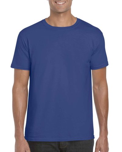 Gildan Softstyle Mens Ring Spun T-Shirt, rövid ujjú, kerek nyakú póló, 100% pamut, 153 gr, S-2XL-ig