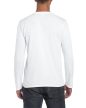 Gildan Softstyle, Fehér hosszú ujjú, kerek nyakú póló, 100% pamut, 145 gr, S-2XL-ig - férfi, unisex hosszú ujjú póló - Tartex munkaruházat