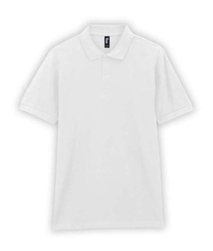 Gildan Premium Cotton Double Piqué galléros póló – klasszikus pamut piké ing, Fehér, 100% pamut, 220 gr, 3XL-es