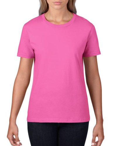 Gildan női rövid ujjú, kerek nyakú prémium póló, 100% pamut, S-2XL-ig, TÖBB SZÍNBEN!