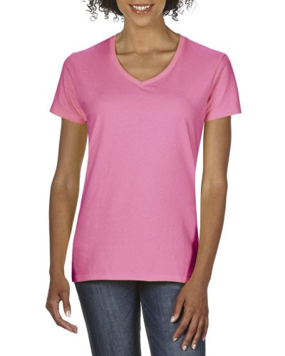 Gildan női rövid ujjú, "V" nyakú prémium póló, 100% pamut, S-2XL-ig, TÖBB SZÍNBEN! - női rövid ujjú póló - Tartex munkaruházat