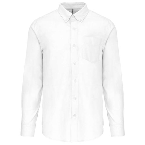 Kariban Long Sleeve Oxford Shirt, férfi hosszú ujjú ing, 70 % PAMUT+30% PE, S-től 6XL-ig, TÖBB SZÍNBEN!