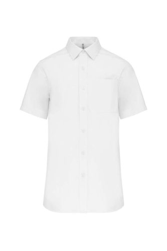 Kariban Short Sleeve Poplin Shirt  fehér rövid ujjú ing, 100% PAMUT, S-től 6XL-ig