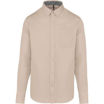 Férfi hosszú ujjú twill pamut ing – 155 g/m², legombolható gallér, OEKO-TEX® tanúsítvány, 100 % PAMUT, XS-től 4XL-ig, TÖBB SZÍNBEN! - férfi hosszú ujjú ing - Tartex munkaruházat