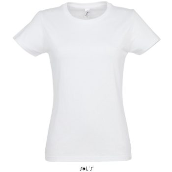 Sol's Imperial women, női rövid ujjú, kerek nyakú FEHÉR póló, S-2XL-ig, 100 % pamut - női rövid ujjú póló - Tartex munkaruházat